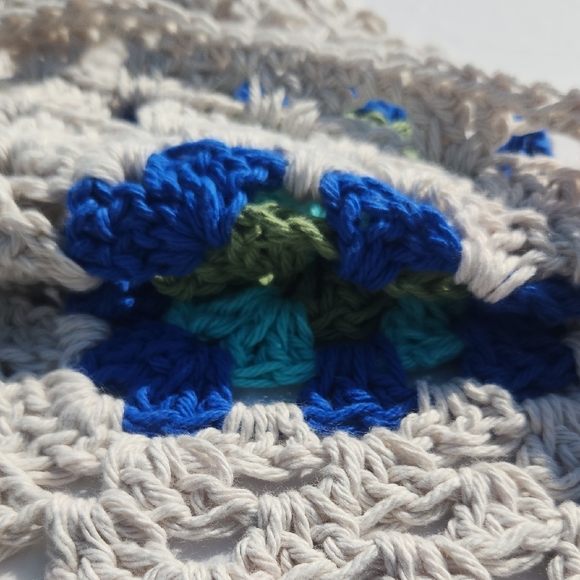 Handmade Crochet Granny Square XL Cotton Unisex Bucket Hat - Picture 6 of 15